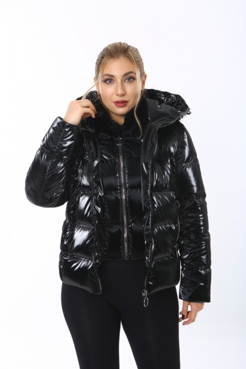 Spesial Trend Kürk Yakalı Şişme Ceket